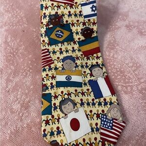 International Flag Pattern Tie